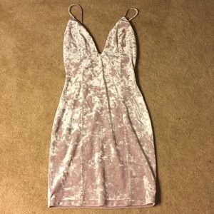 Sparkly Pink Velvet Dress
